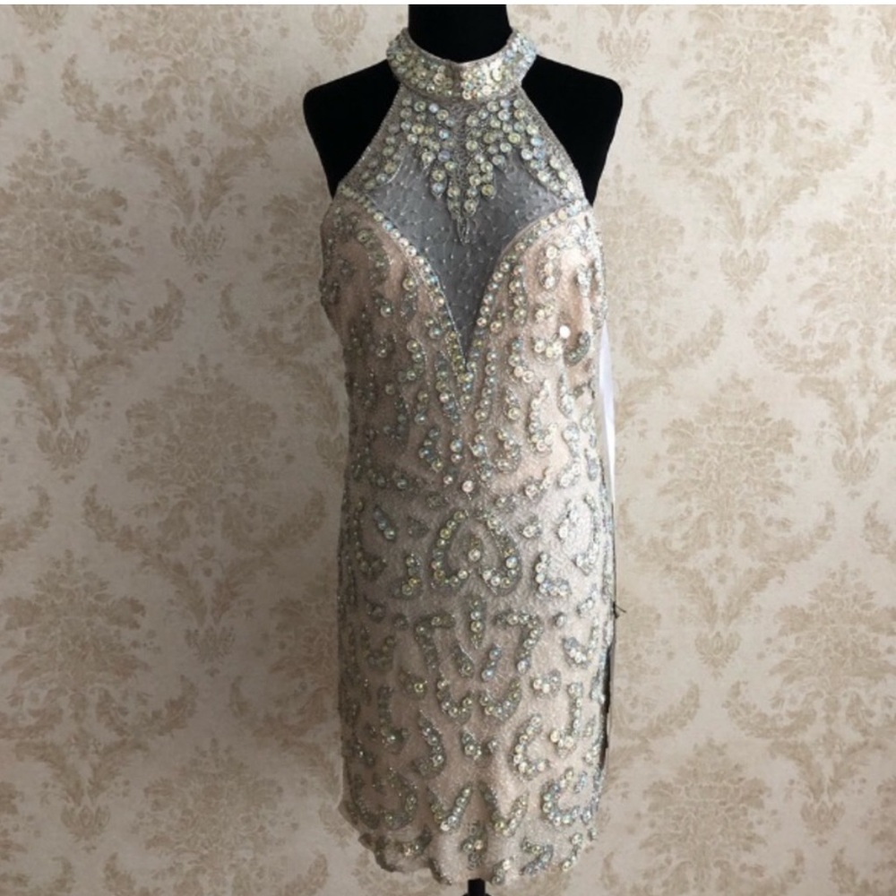 BNWT Primavera Couture beaded cocktail dress